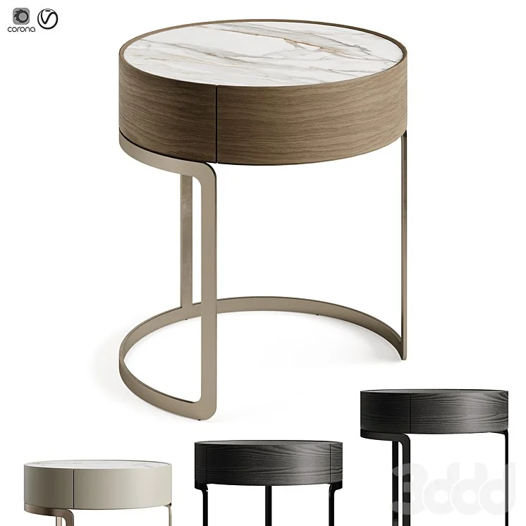 Light Luxury Circle Marble Bedside GG42